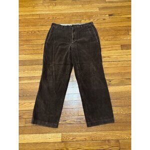 Brooks Brothers Mens Hudson Corduroy Pants Sz 35x30 Brown Preppy Academia